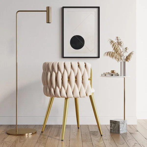 كرسي طاولة طعام مع ظهر دائري