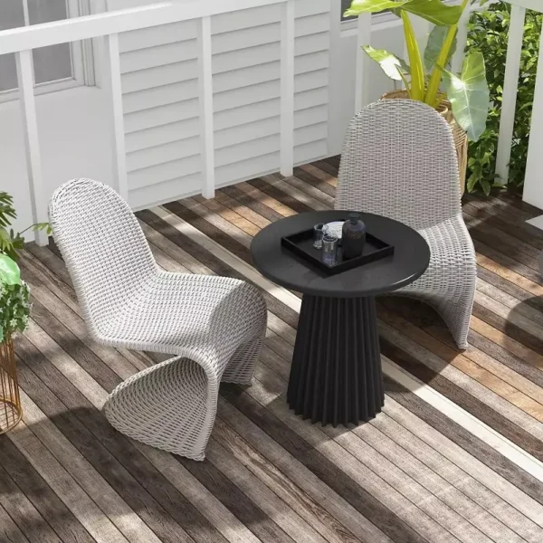 كرسي طاولة طعام للجلسات الخارجية بتصميم ساحلي