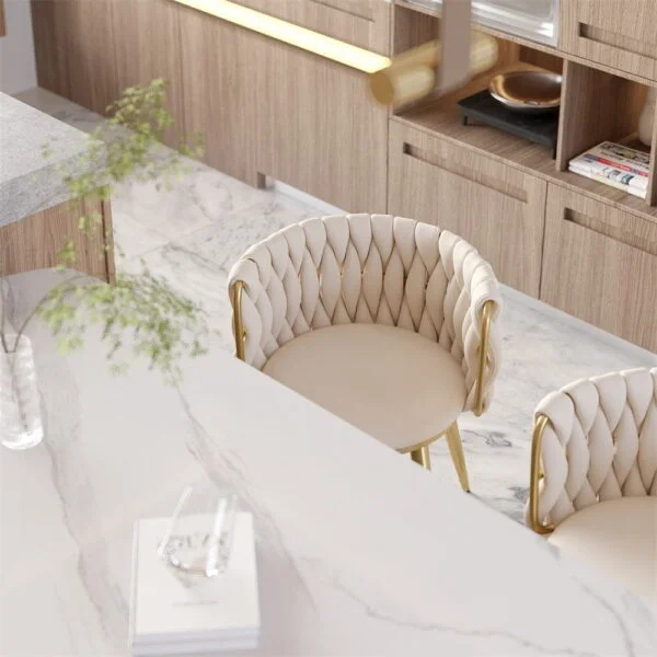 كرسي طاولة طعام مع ظهر دائري