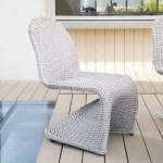 كرسي طاولة طعام للجلسات الخارجية بتصميم ساحلي