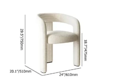 كرسي طاولة طعام عصرية مع ظهر بشكل مقوس