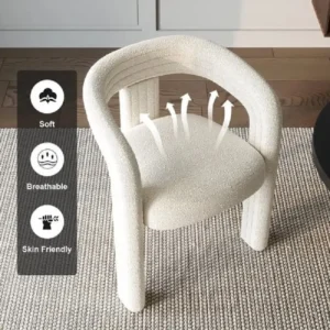 كرسي طاولة طعام عصرية مع ظهر بشكل مقوس