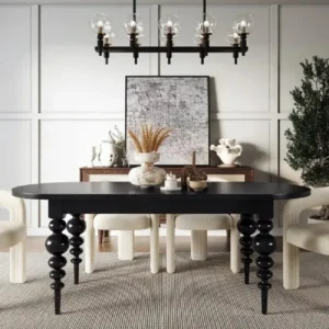 كرسي طاولة طعام عصرية مع ظهر بشكل مقوس