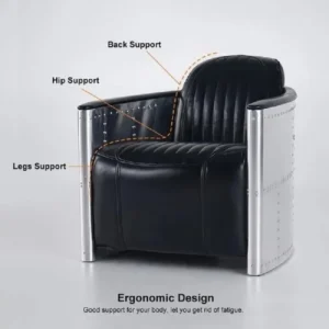 كرسي مفرد بتصميم برميل من الجلد من زادو