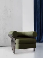 كرسي مفرد مودرن عصري مع ظهر دائري