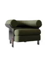 كرسي مفرد مودرن عصري مع ظهر دائري