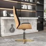 كرسي مكتبي عصري من الجلد مع ظهر عالي