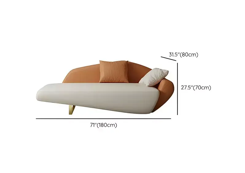 كنب جلد بني مودرن بتصميم فاخر