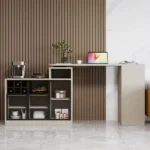 كوفي كورنر مع مكتب وطاولة تخزين