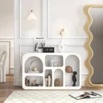 طاولة كونسول بتصميم مبدع مع أرفف مقوسة