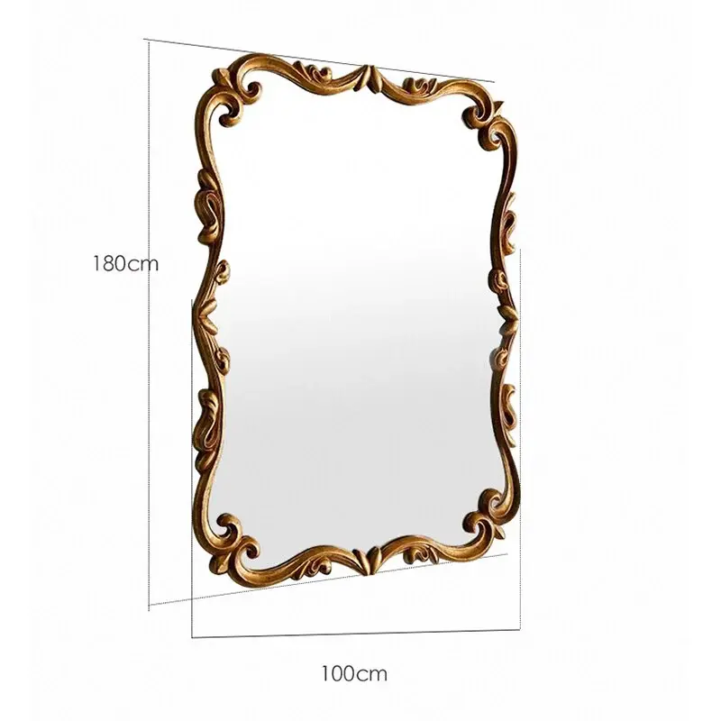 مرايا طويله مع اطار بتصميم ريفي