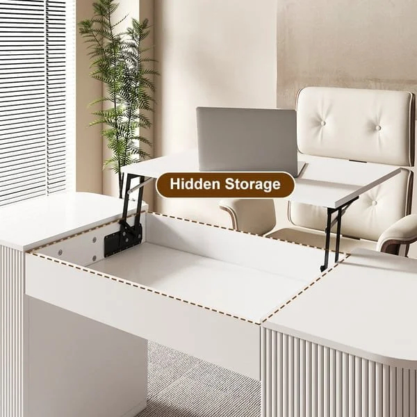 طاولة مكتب مع سطح متحرك