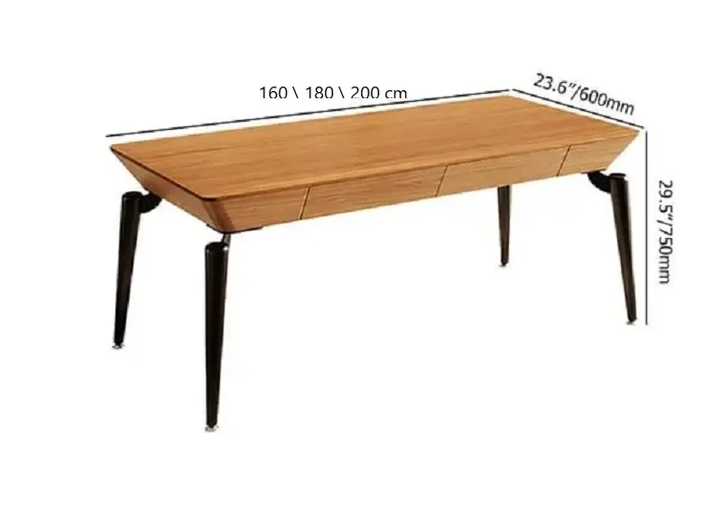 مكتب خشبي بطراز عتيق مع أدراج