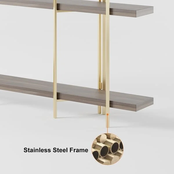 مكتبة عصرية مع تخزين مفتوح