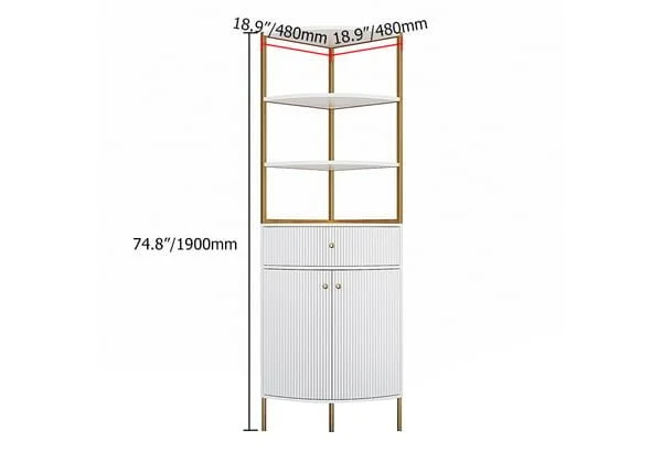 مكتبة زاوية بتصميم عصري