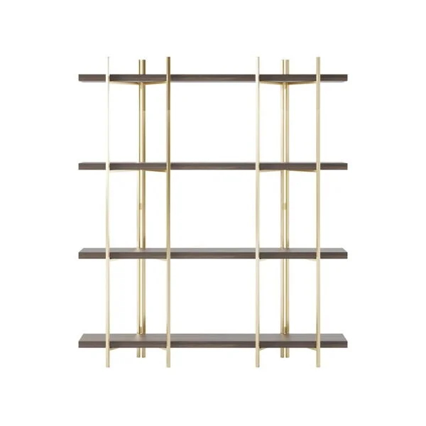 مكتبة عصرية مع تخزين مفتوح