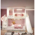 سرير نوم بدورين للفتيات بتصميم مميز