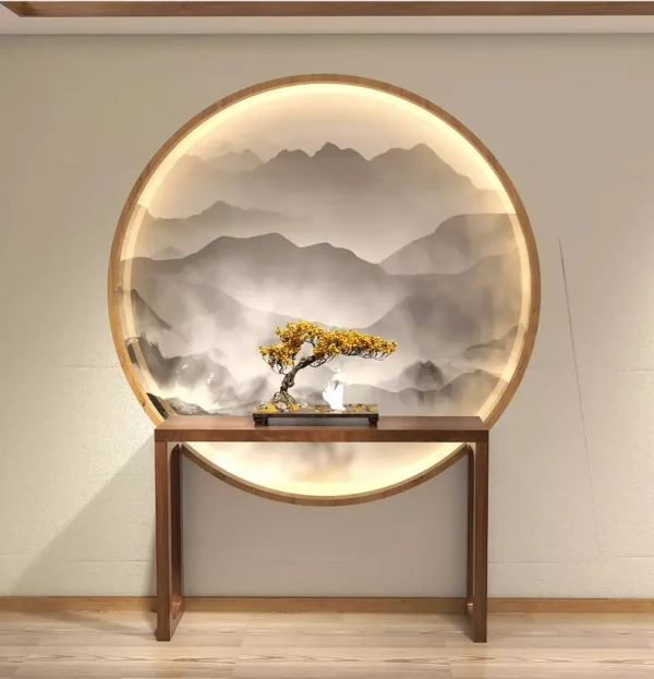 طاولة كونسول خشب بتصميم بسيط