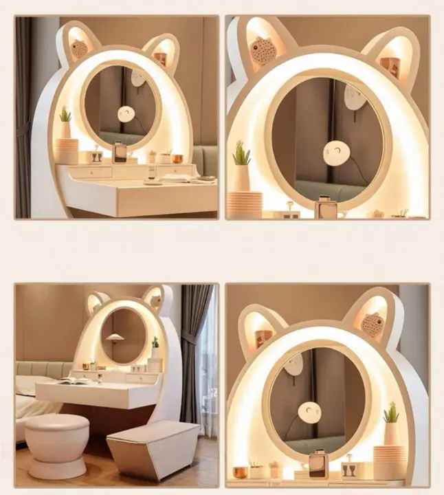 طاولة تسريحة غرفة نوم على شكل أرنب 