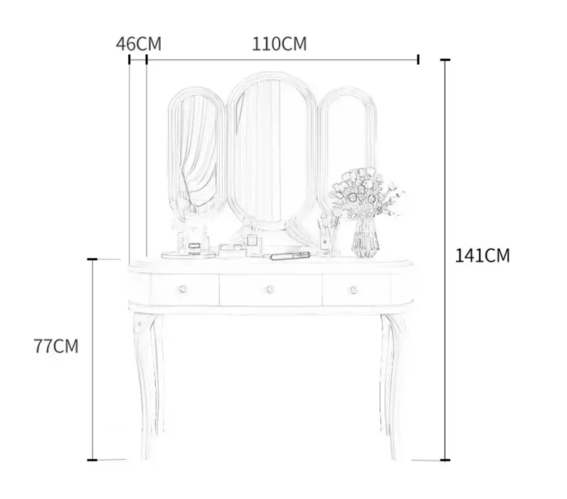 تسريحة غرفة نوم كلاسيك فاخرة