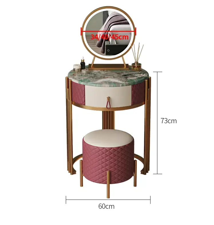 تسريحة غرفة نوم مودرن دائرية