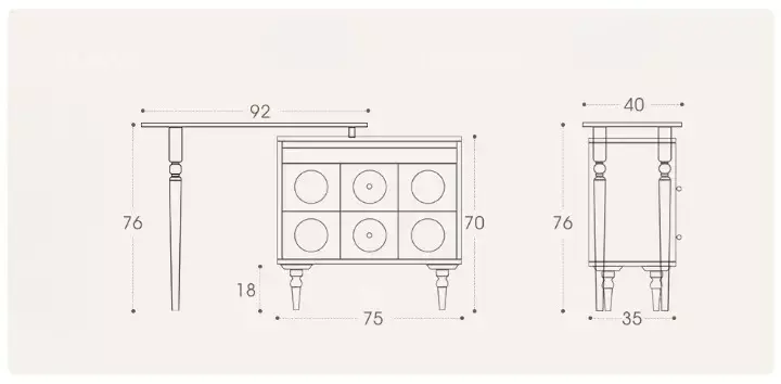 تسريحة غرفة نوم بتصميم ريفي