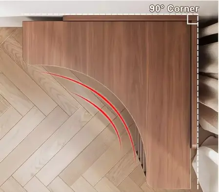 تسريحة غرفة نوم بتصميم زاوية