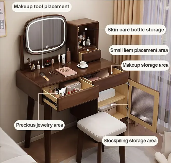 تسريحة غرفة نوم بتصميم عتيق