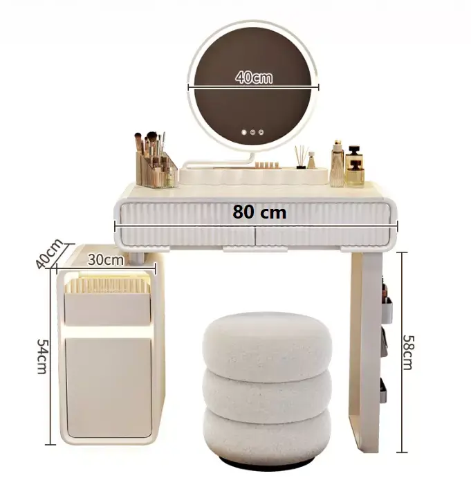 تسريحة غرفة نوم مع مقعد مميز