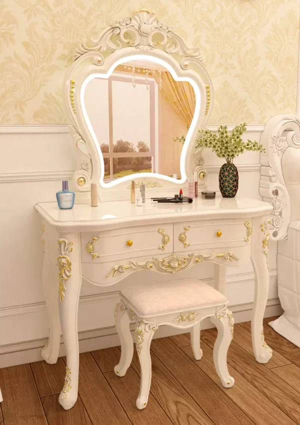 تسريحة غرفة نوم بتصميم كلاسيك ملكي
