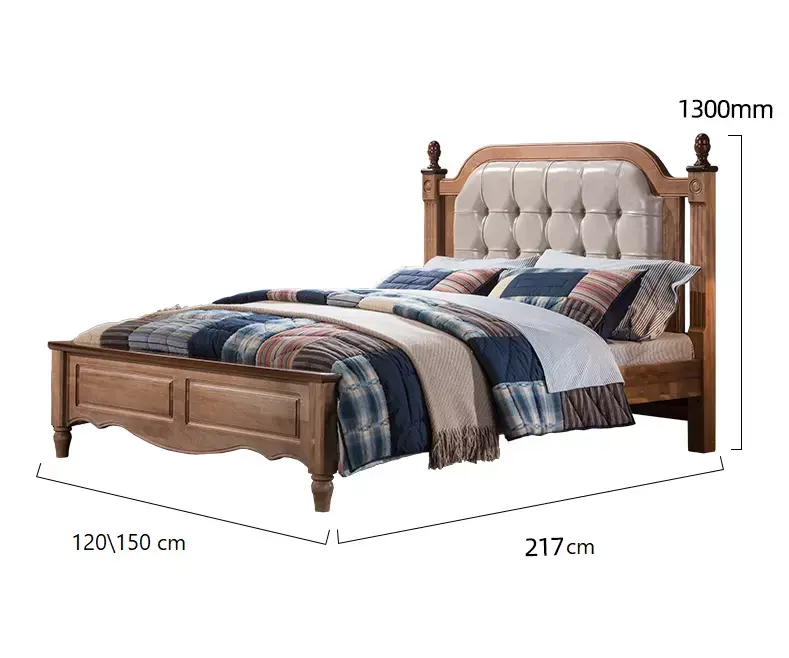 سرير غرفة نوم بتصميم ريفي