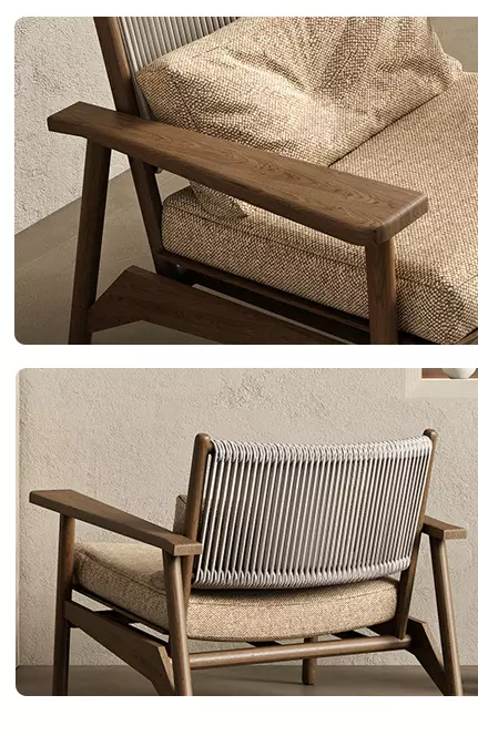 كرسي استرخاء خشب بتصميم ريفي