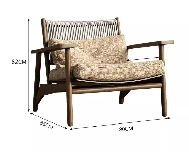كرسي استرخاء خشب بتصميم ريفي