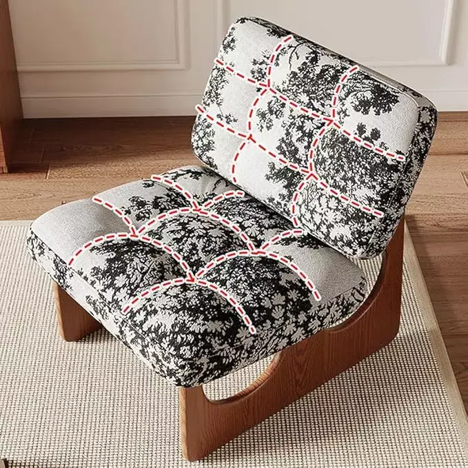 كرسي مفرد منقوش لغرفة المعيشة