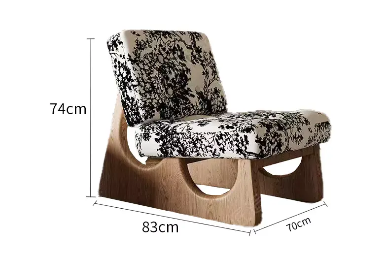 كرسي مفرد منقوش لغرفة المعيشة