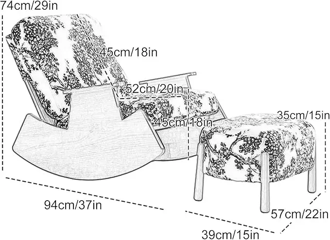 كرسي هزاز استرخاء لغرفة المعيشة