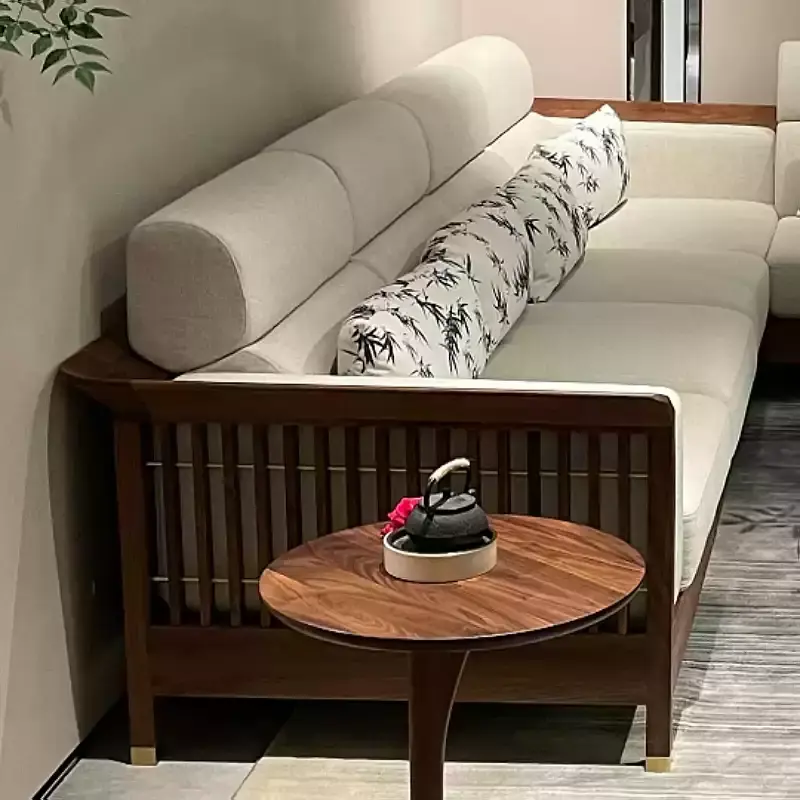 كنبة ركنية زاوية بتصميم ريفي