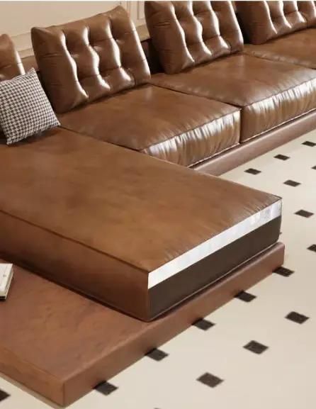 كنب زاوية جلد