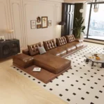 كنب زاوية جلد