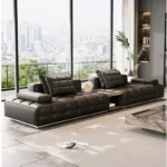 كنب مريح اسود بتصميم مودرن فاخر