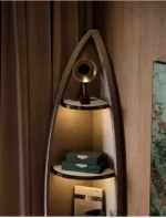 مكتبة رفوف على شكل زاوية