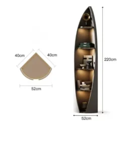 مكتبة رفوف على شكل زاوية