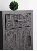 ⁦طاولة خدمة ثابتة منحوتة بتصميم ريفي⁩ - الصورة ⁦7⁩