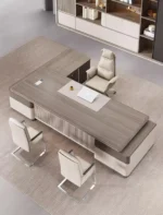 مكتب حديث بتصميم فاخر مع خزانة