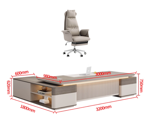 مكتب حديث بتصميم فاخر مع خزانة