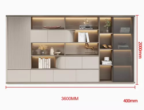 مكتب حديث بتصميم فاخر مع خزانة