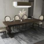 طاولة طعام بتصميم جبلي مودرن مع كراسي