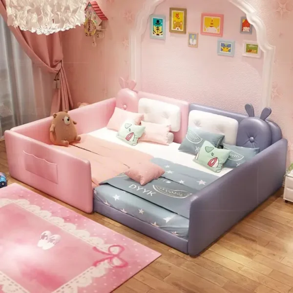 سرير اطفال منقسم مع حاجز مميز