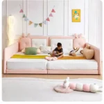 سرير اطفال منقسم مع حاجز مميز