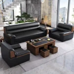 طقم كنب مع طاولة قهوة كلاسيك